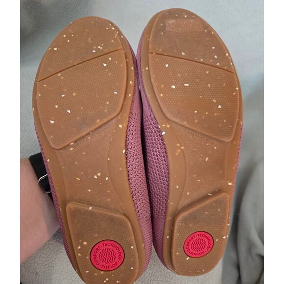FitFlop Allegro Airyknit Ballet Flat Size 10 Rose Pink Comfort Shoe - Picture 7 of 11